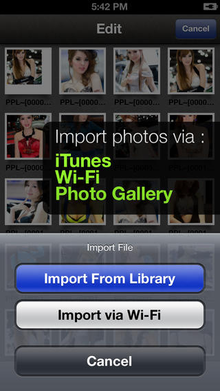 Import photos in a variety of ways