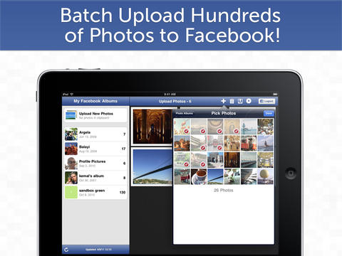 Batch upload hundreds of photos to Facebook