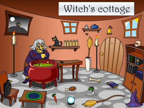Tidy the witch's cottage