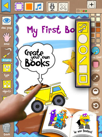 Kids will be the author in this app