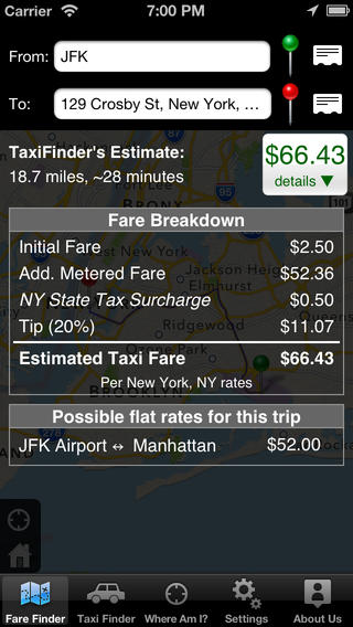 Get a fare estimate