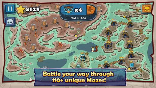 Work your way through more than 110 mazes