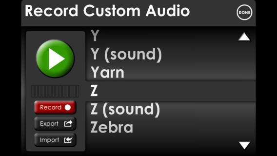 Use your own custom recordings in the matching game