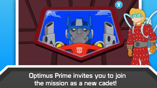 Optimus Prime is there along with all the other characters