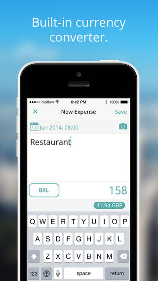 Convert currencies right within the app
