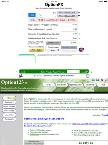 Special Features that Foreign Exchange Option Calculator Offers image