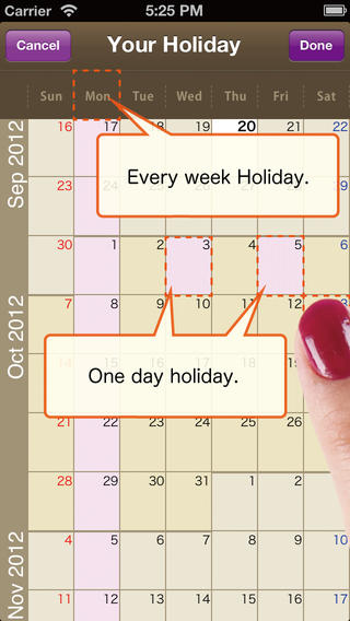 Features of Kurumaki Calendar App image