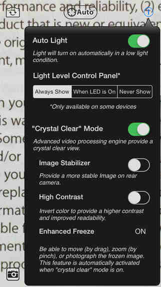 Adjust a variety of controls and settings