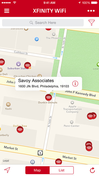 Get Information on all XFINITIY WiFi Hotspots in your Area image