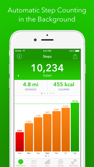 Best Features of Stepz Pedometer app image