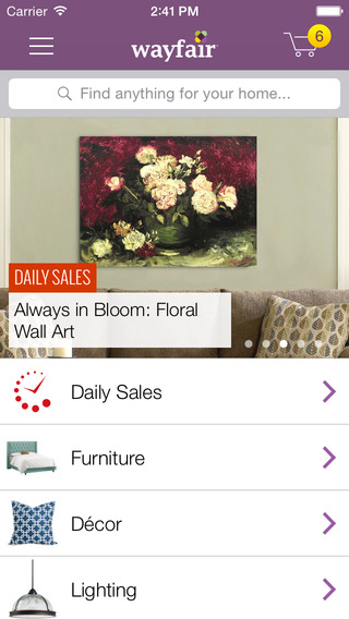 Shopping On the Go Made Easier by Wayfair App image