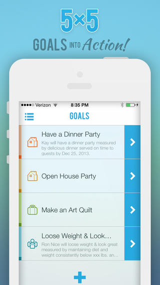 Lay out your goals in a user-friendly manner