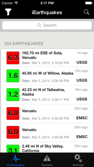 Know When an Earthquake Strikes with iEarthquakes image