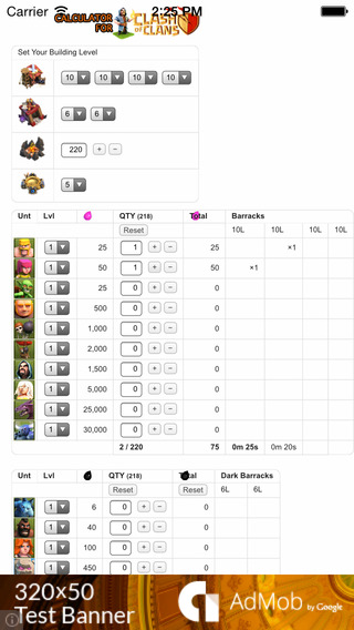 Troops and Spells Cost Calculator/Time Planner for Clash ...