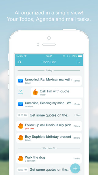 One screen to see all of your tasks and more. 